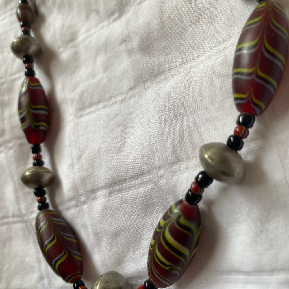 Vintage African trade beads necklace
